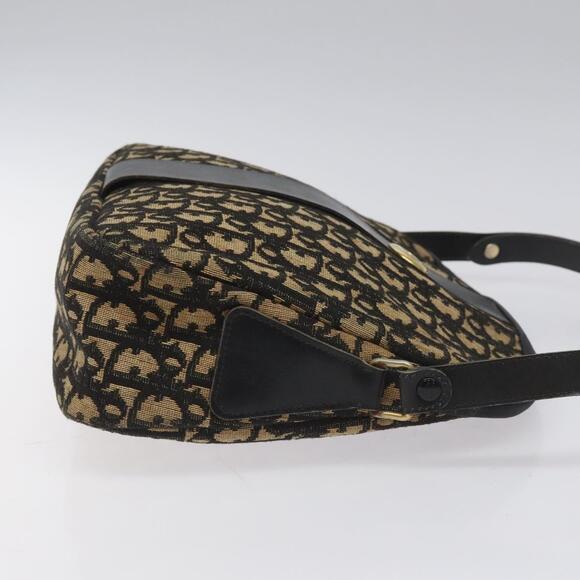 DIOR Trotter Canvas Shoulder Bag Navy Gold - Picture 4 of 12